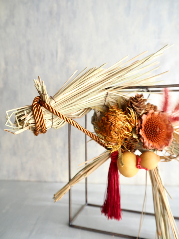 【2026年午年】干支・午（うま）年のしめ縄アート｜モダンフレームのお正月飾り｜正月インテリア |縁起物 15枚目の画像