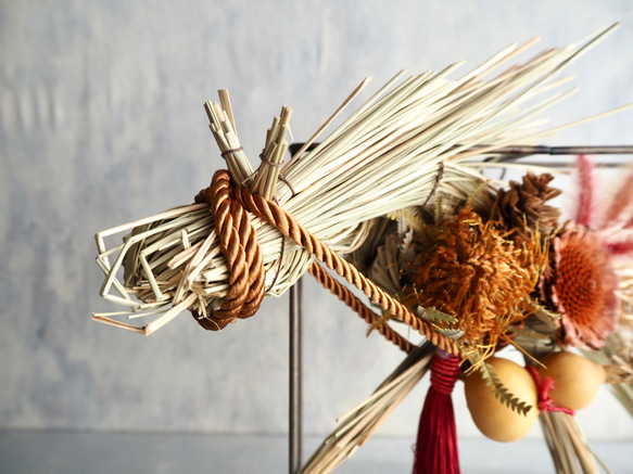 【2026年午年】干支・午（うま）年のしめ縄アート｜モダンフレームのお正月飾り｜正月インテリア |縁起物 18枚目の画像