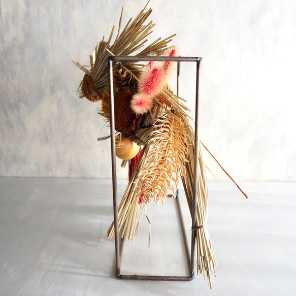 【2026年午年】干支・午（うま）年のしめ縄アート｜モダンフレームのお正月飾り｜正月インテリア |縁起物 4枚目の画像