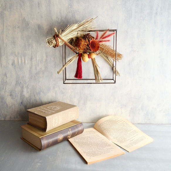 【2026年午年】干支・午（うま）年のしめ縄アート｜モダンフレームのお正月飾り｜正月インテリア |縁起物 14枚目の画像