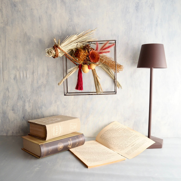 【2026年午年】干支・午（うま）年のしめ縄アート｜モダンフレームのお正月飾り｜正月インテリア |縁起物 12枚目の画像