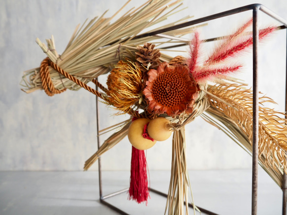 【2026年午年】干支・午（うま）年のしめ縄アート｜モダンフレームのお正月飾り｜正月インテリア |縁起物 16枚目の画像