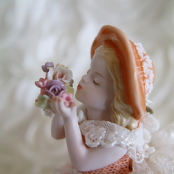 再販】ハーフドール 【 忘れな草ちゃん 】 磁器 人形 レース ドール