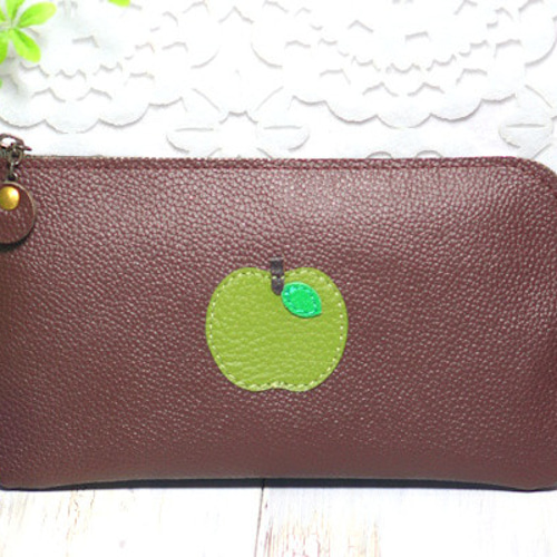 【セール！本日限り！】財布 リンゴ アップル リンゴ 長財布 Amazon | [Tak] アップルレザー 財布 ウォレット wallet コンパクト