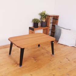 無垢材のデスク / 100cm×50cm / ライトブラウン / 組立簡単 工具不要