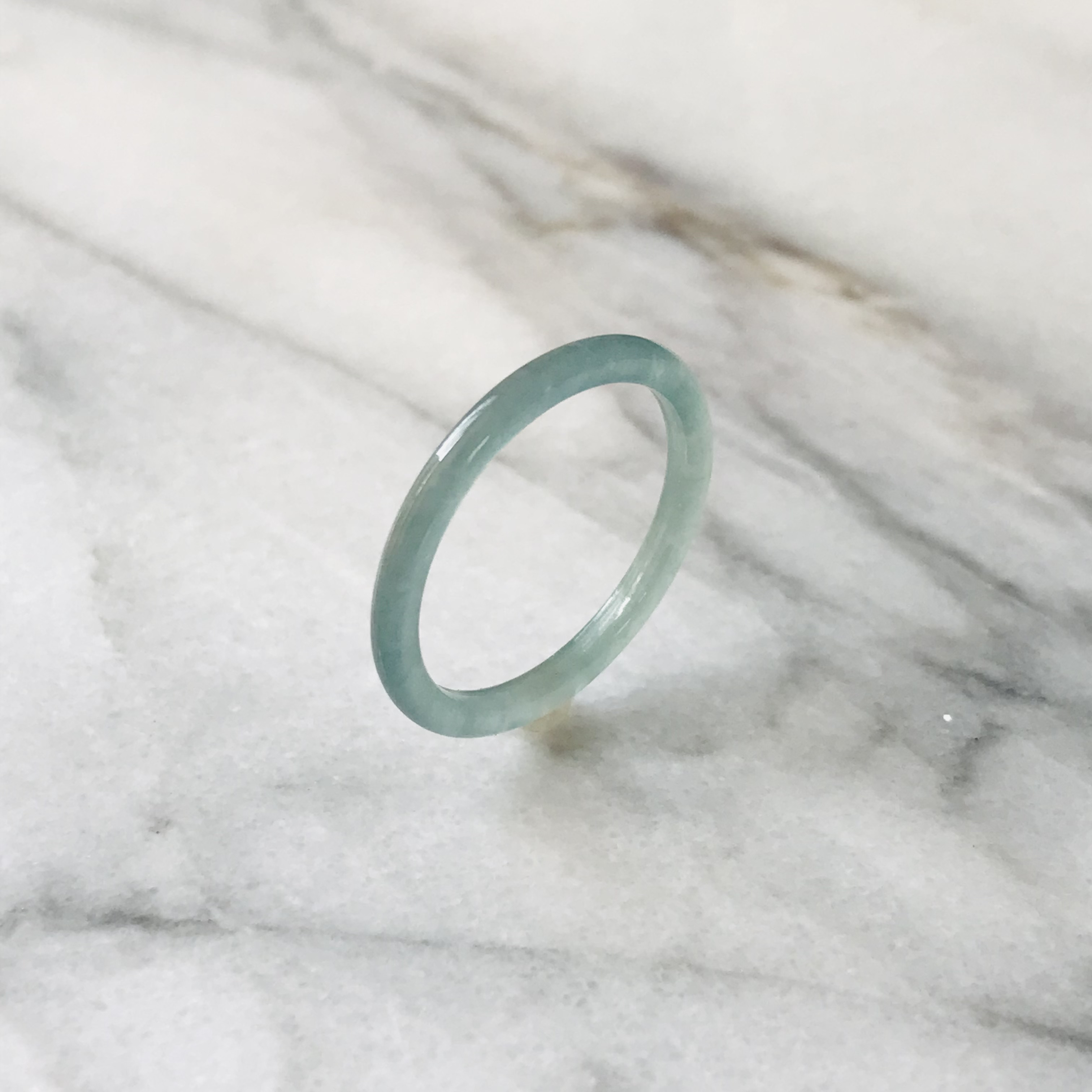[R35-034］ ジェイド　JADE ヒスイ　本翡翠　くりぬき　リング　天然石　一点物　グアテマラ産　22号　指輪