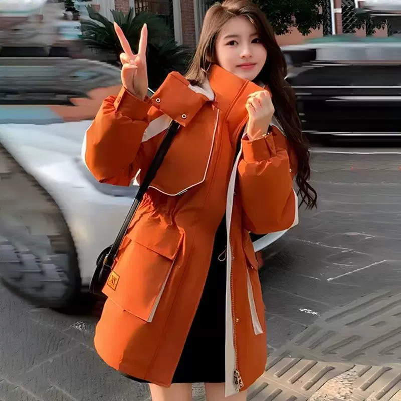 カーディガン トレーナー コート ジャケット 裏起毛 秋冬黒ふわふわ裏起毛ニットフード付きロングコート 受注制作 通勤