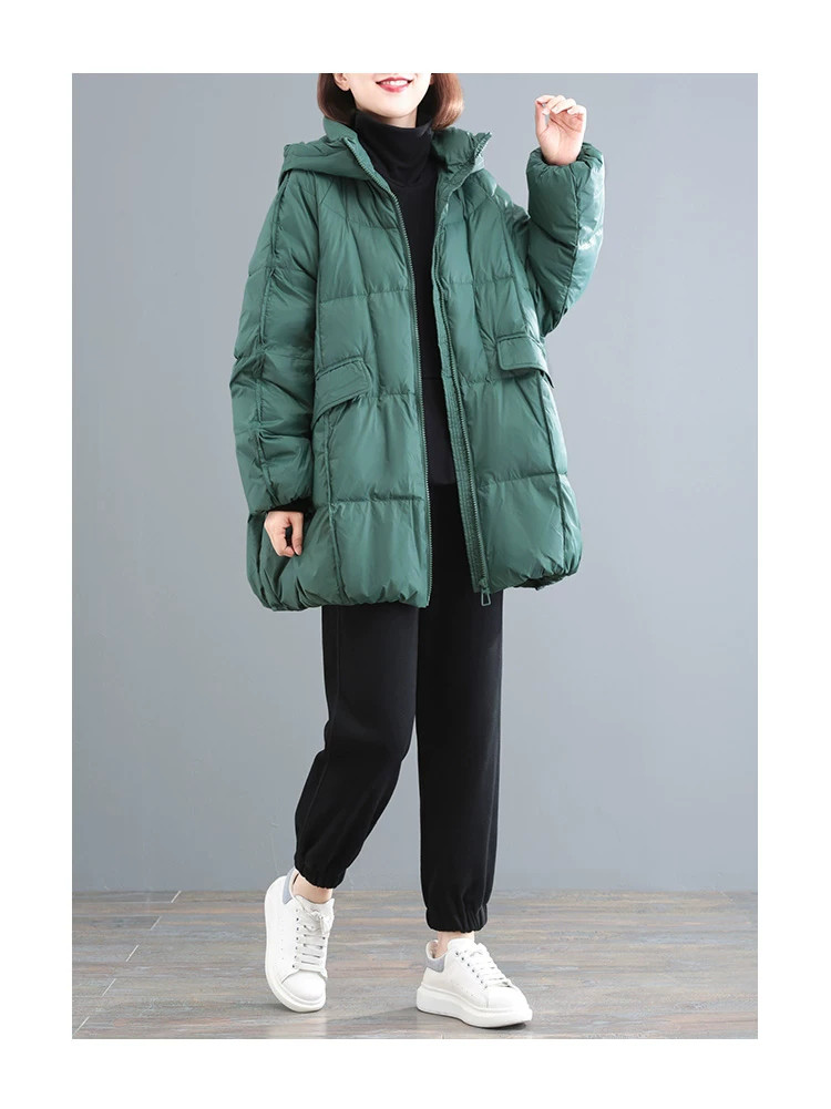 カーディガン トレーナー コート ジャケット 裏起毛 秋冬黒ふわふわ裏起毛ニットフード付きロングコート 受注制作 通勤