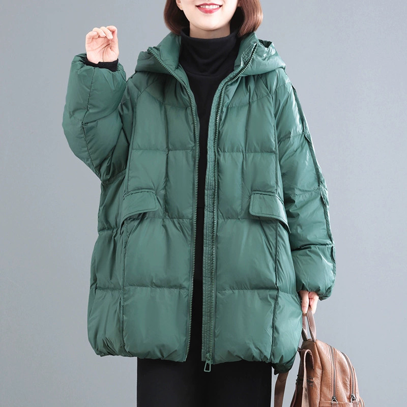 カーディガン トレーナー コート ジャケット 裏起毛 秋冬黒ふわふわ裏起毛ニットフード付きロングコート 受注制作 通勤