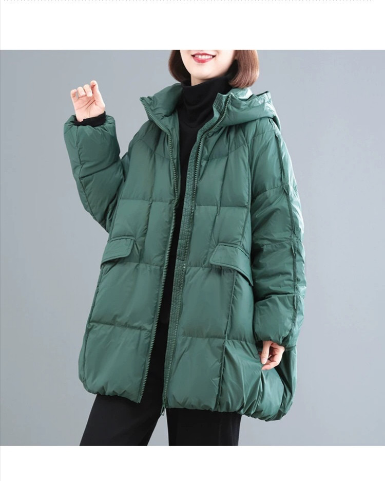 カーディガン トレーナー コート ジャケット 裏起毛 秋冬黒ふわふわ裏起毛ニットフード付きロングコート 受注制作 通勤