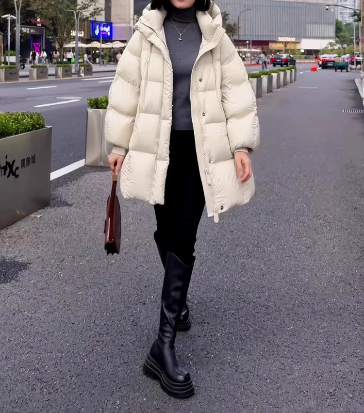 カーディガン トレーナー コート ジャケット 裏起毛 秋冬黒ふわふわ裏起毛ニットフード付きロングコート 受注制作 通勤