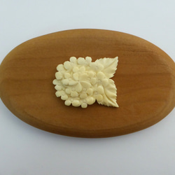 ナンタケットバスケット カービング オーナメントアイボリー＆べっ甲① 本象牙 アイボリーカービング、ナンタケットバスケット用オーナメント