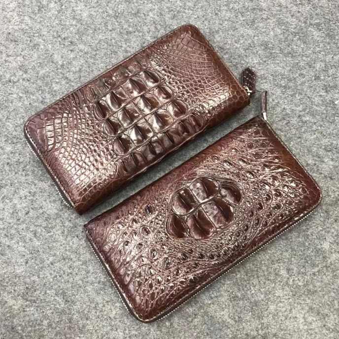 新品 クロコダイルレザー ワニ革本革 センター取り 長財布 小銭入れ 男女兼用 プレゼント 大容量