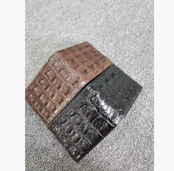 クロコダイルレザー マルチカードポケットウォレット メンズ本革ショートウォレット 二つ折り財布