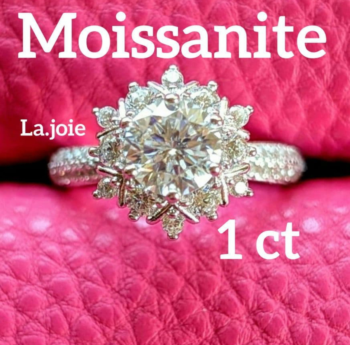 最高品質 モアサナイト stella リング 1ct