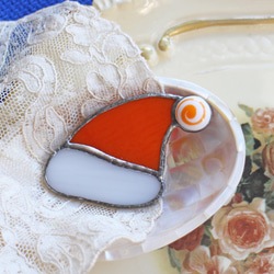 ☆薄紫ローズのステンドグラスパネル☆ラベンダー薔薇の花ガラス