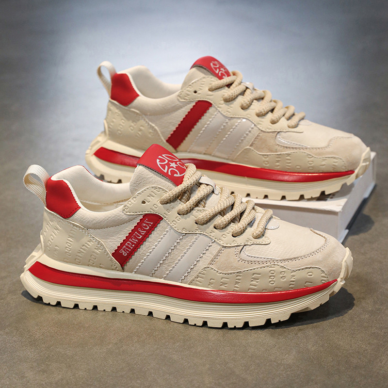 ファッションブランドの男性靴2026新型冬のレジャー百合阿甘スニーカー男性のお父さん靴厚底ランニングファッション靴