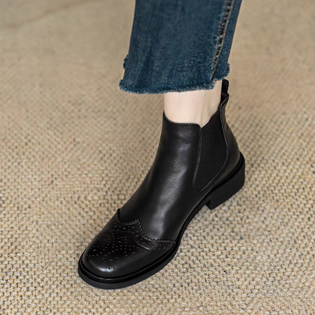 チェルシーブーツ サイドゴアブーツ 幅広 甲高 ローヒールサイドゴア ショートブーツ チェルシーブーツ ワイズ 商事 靴