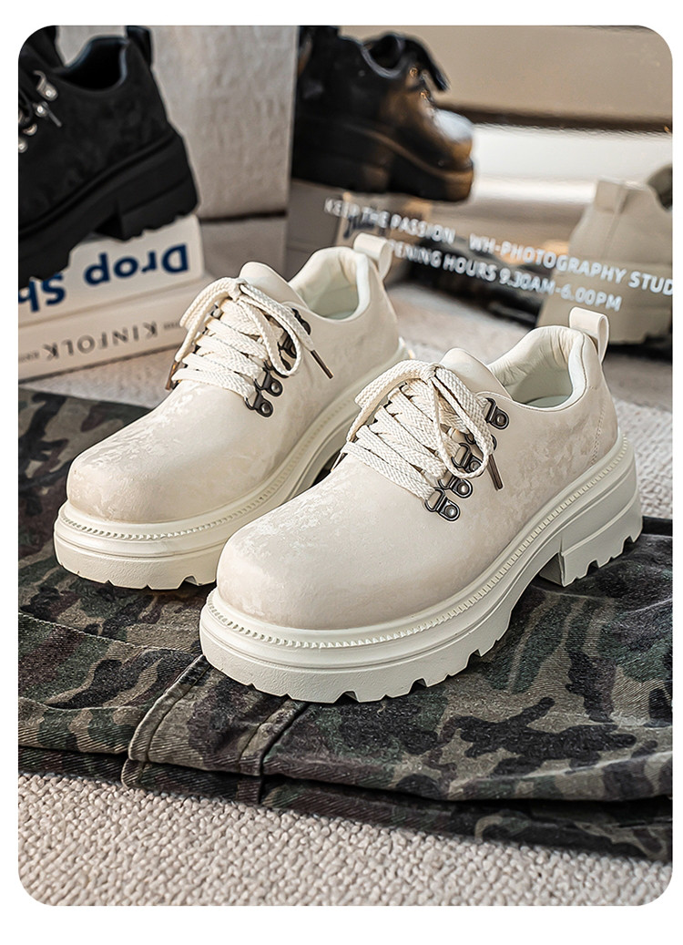 男性用靴2026新型冬用古着靴男性用カジュアル革靴厚底インリンブラックマーチンブーツ 7,372円