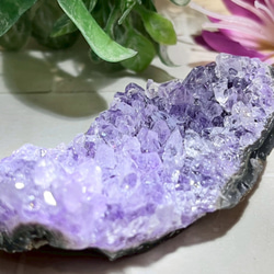 カコクセナイト内包✨ レインボー アメジスト クラスター 原石 ラフ