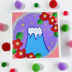 10cm】青系 モザイクアート タイル風 キャンバスアート カラフル