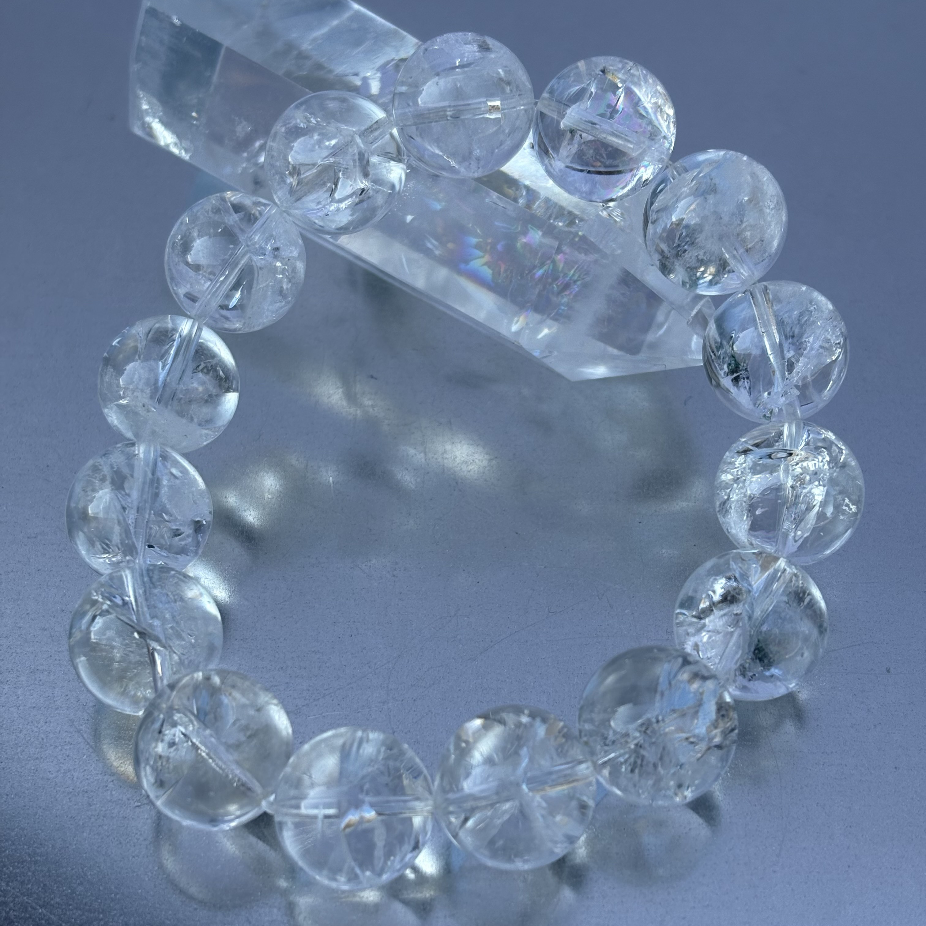 アイリスクォーツ ブレスレット✨️高品質天然石【石言葉】「幸運の導き」「人間関係の調和」「創造性の開花」「浄化」