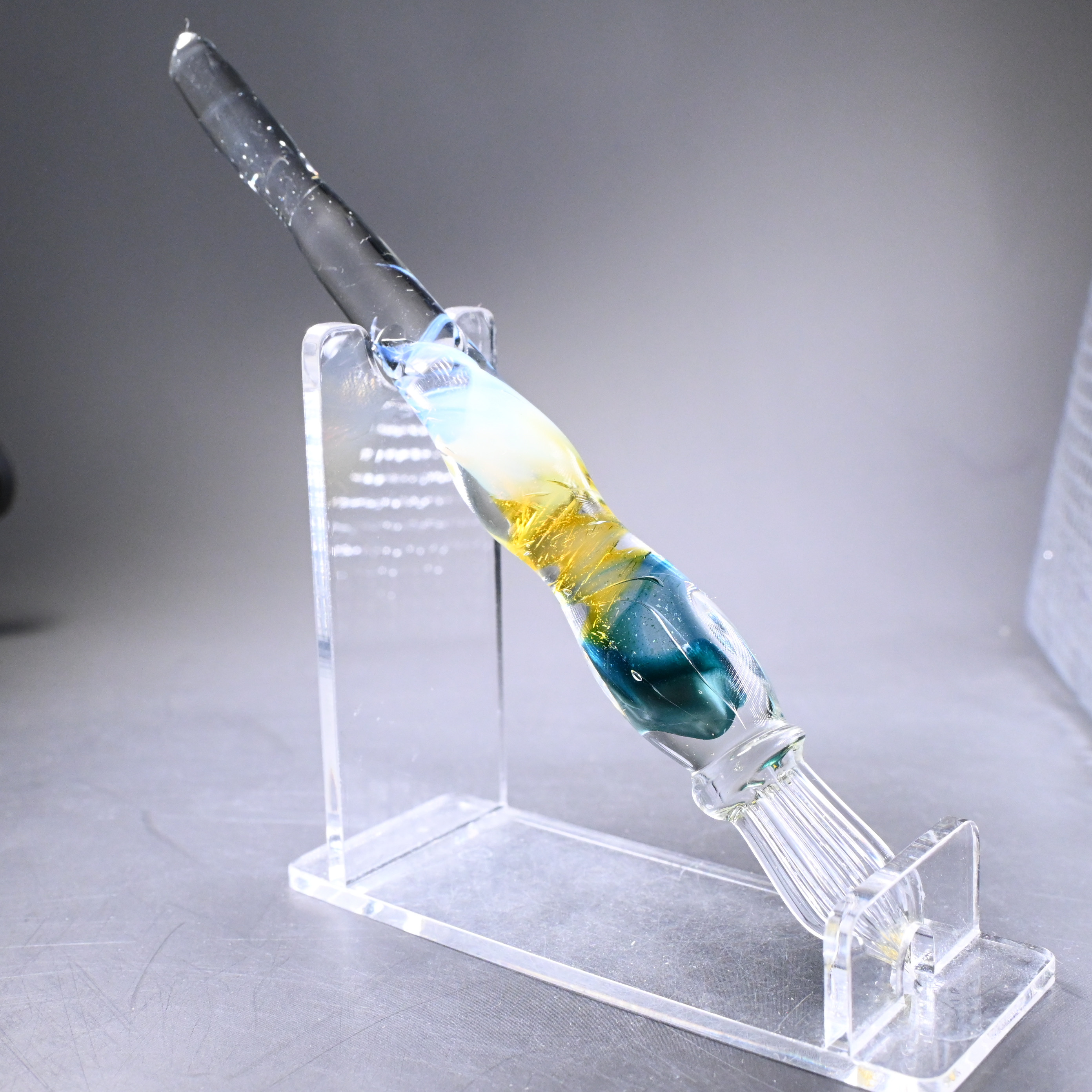 ガラスペンno29  青と黄色と白