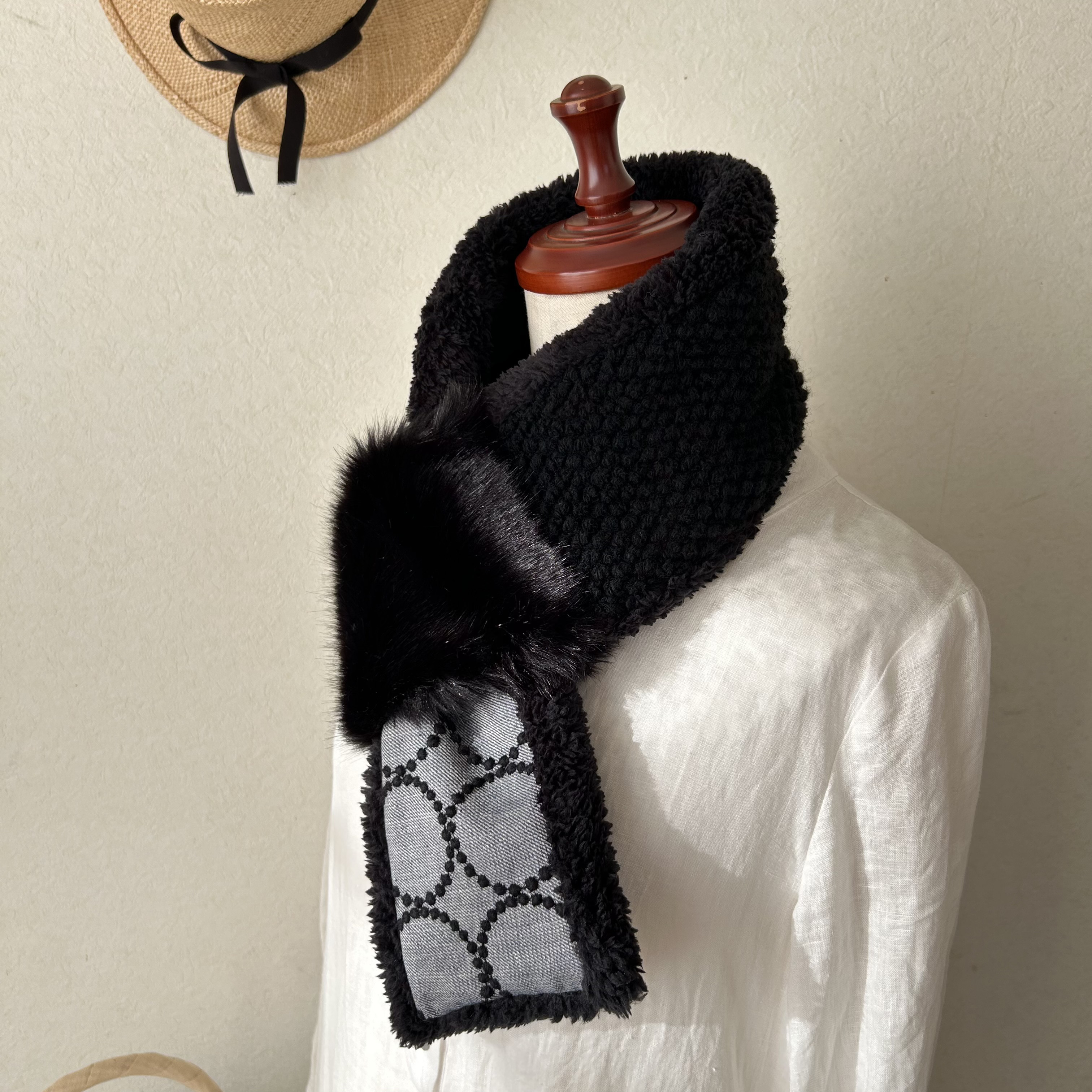 ⭐️ファーリングのプチマフラー⭐️タンバリン⭐ミナペルホネンファブリック⭐️受注製作