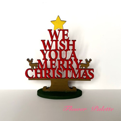 Creema限定 木製 卓上 クリスマスツリー トールペイント 現品限り