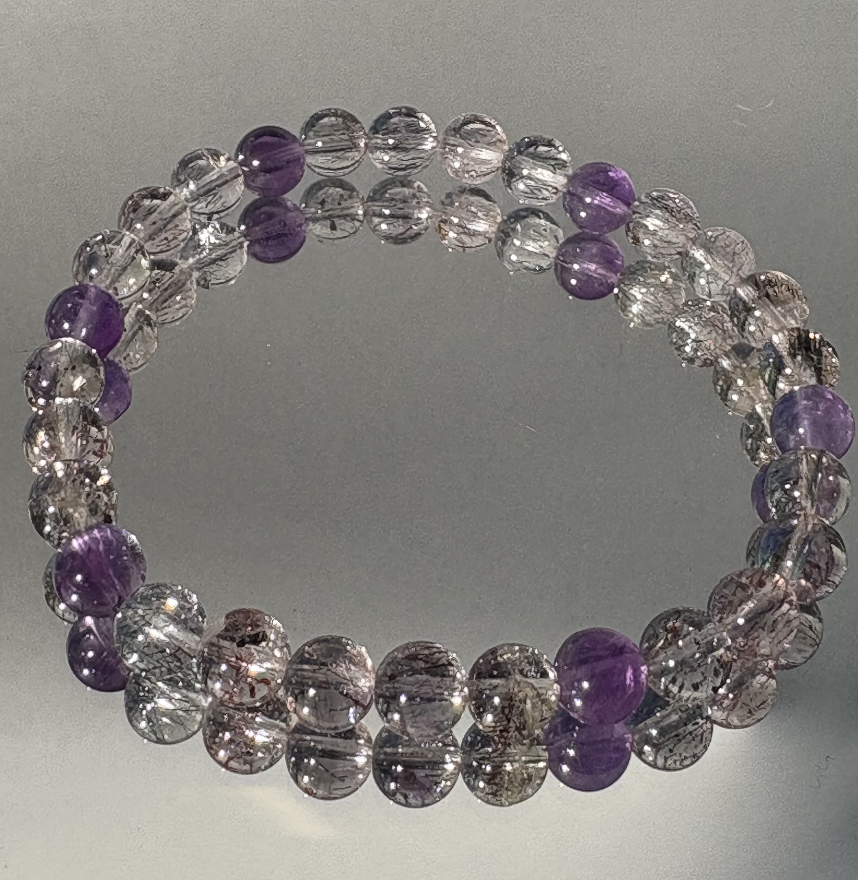 スーパーセブン ブレスレット✨️高品質天然石【石言葉】「調和」「統合」「バランス」