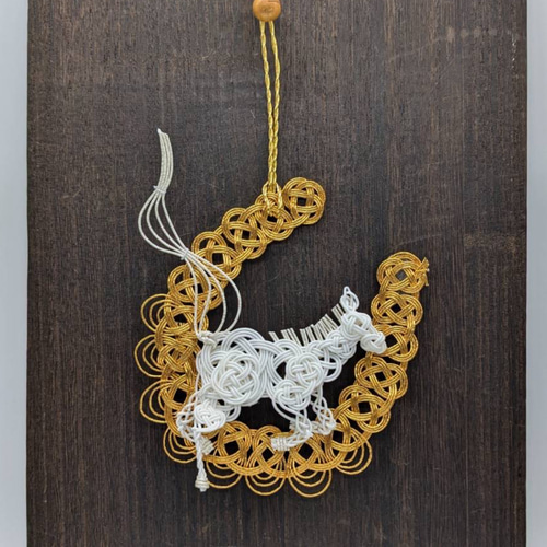 水引お正月飾り 馬と馬蹄 しめ飾り 午年 2026年 白馬 輪飾り しめ縄