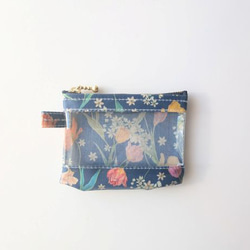 ☆受注制作☆仕切り付きA4 L字ファスナーポーチ リバティ ラミネート