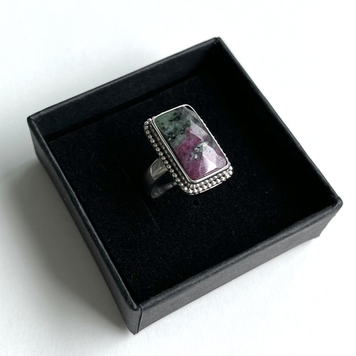 ルビーインゾイサイト フリーサイズ リング SV925 指輪・リング Ubud