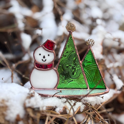 虹色に輝くイリディセントガラスのお星様のオーナメント 〜ステンド