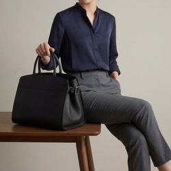 ☆定番☆黒シュリンクレザーのミニトートバッグSサイズ姫路レザー日本