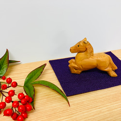 ✨新年馬年✨ 沖縄紅型と馬木彫セット duralex_y81