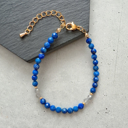 T4-1 天然 ターコイズ トルコ石 ミニ 2MM ブレスレット mika-Jewelry