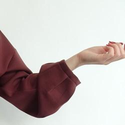 冬の新色／ダブルエアーモックネックプルオーバー〈ニュアンスボルドー〉 2枚目の画像