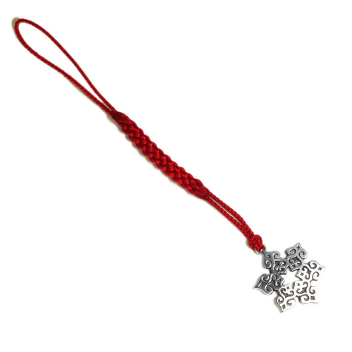 アイヌ文様 黒 根付 シルバー925 【刻印無料】 根付紐 根付け紐 根付け