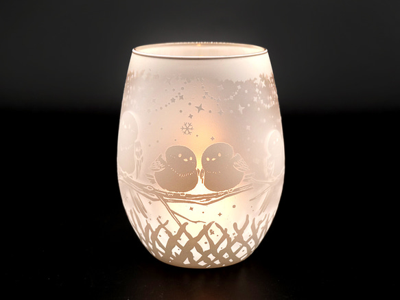 シマエナガの止まり木グラス 18枚目の画像