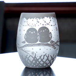 シマエナガの止まり木グラス 8枚目の画像