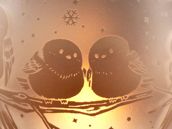 シマエナガの止まり木グラス 20枚目の画像