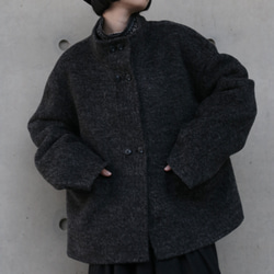 大人が着たいお洒落なウールコート イタリア製ウール100％チェック柄