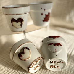 リメイク鉢 リメ鉢 いぬさん鉢 2個セット 植木鉢/プランター/鉢カバー