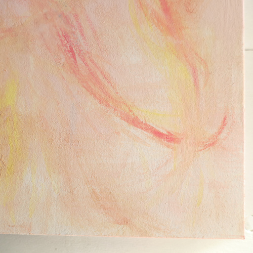 抽象画・ミクストメディア「ha re」 インテリアアートパネル・淡色