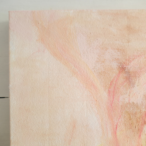 抽象画・ミクストメディア「ha re」 インテリアアートパネル・淡色