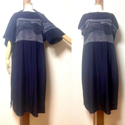 20%OFF 有松絞り 浴衣のAラインワンピース⑧ 着物リメイク ワンピース