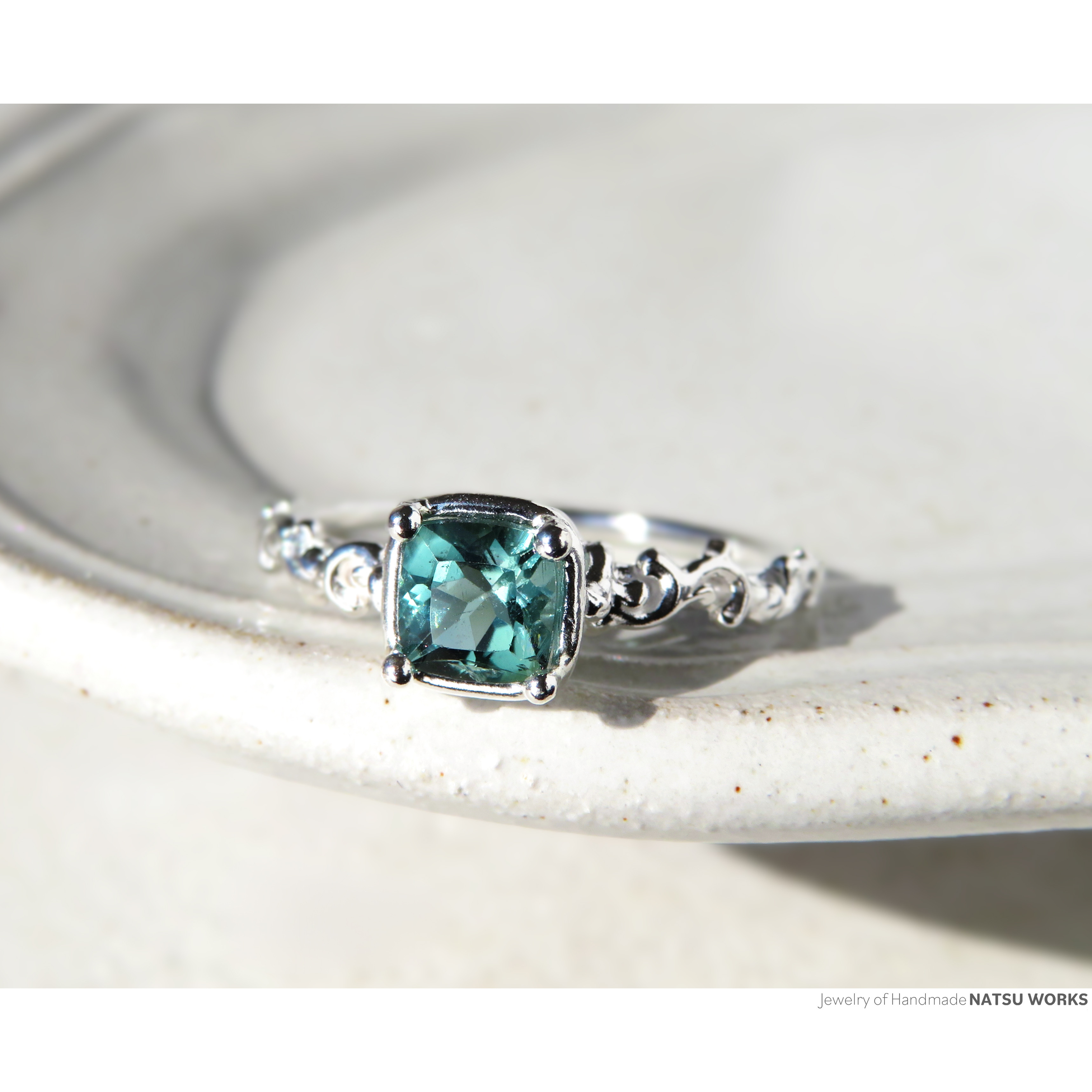 ブルーグリーン トルマリン リング / Blue Green Tourmaline Ring 222