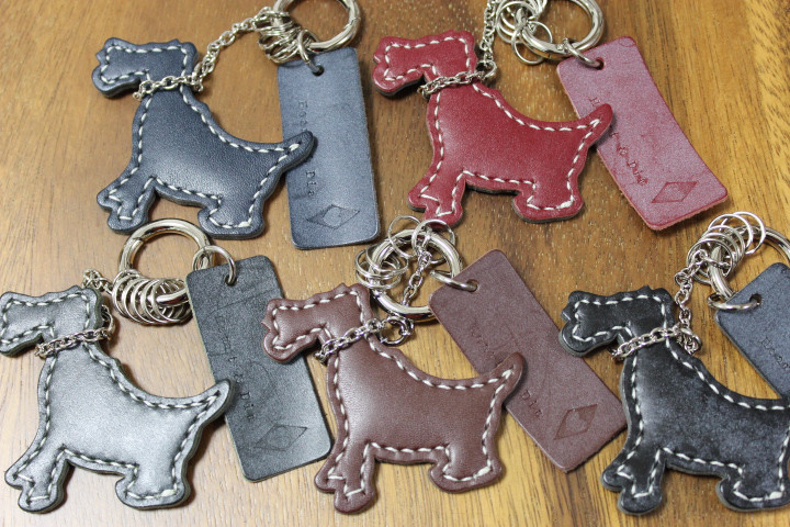 Ｈｅａｒｔ＆Ｄｉａ　手縫い　カラビナキーリングドック　ブライドルレザー（レッド）