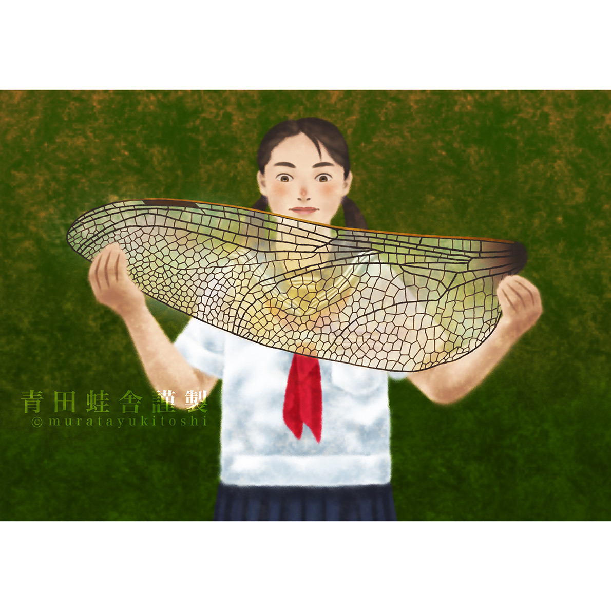 ギンヤンマ：ジクレー版画 ／ Dragonfly wings : Giclee Print